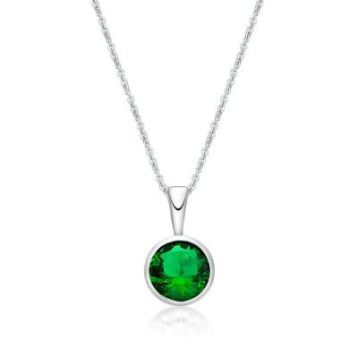 Picture of MAY            , 5mm BEZEL PENDANT with CHAIN